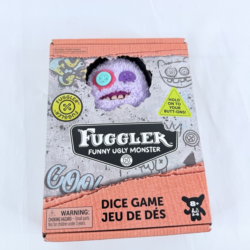 Fuggler Funny Ugly Monster Dice‎ Game Limited Edition Purple Plush